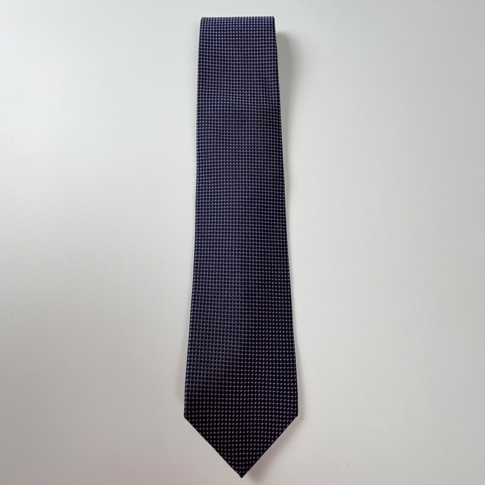 Brooks Brothers 346 Purple Geometric Pattern Silk Tie USA